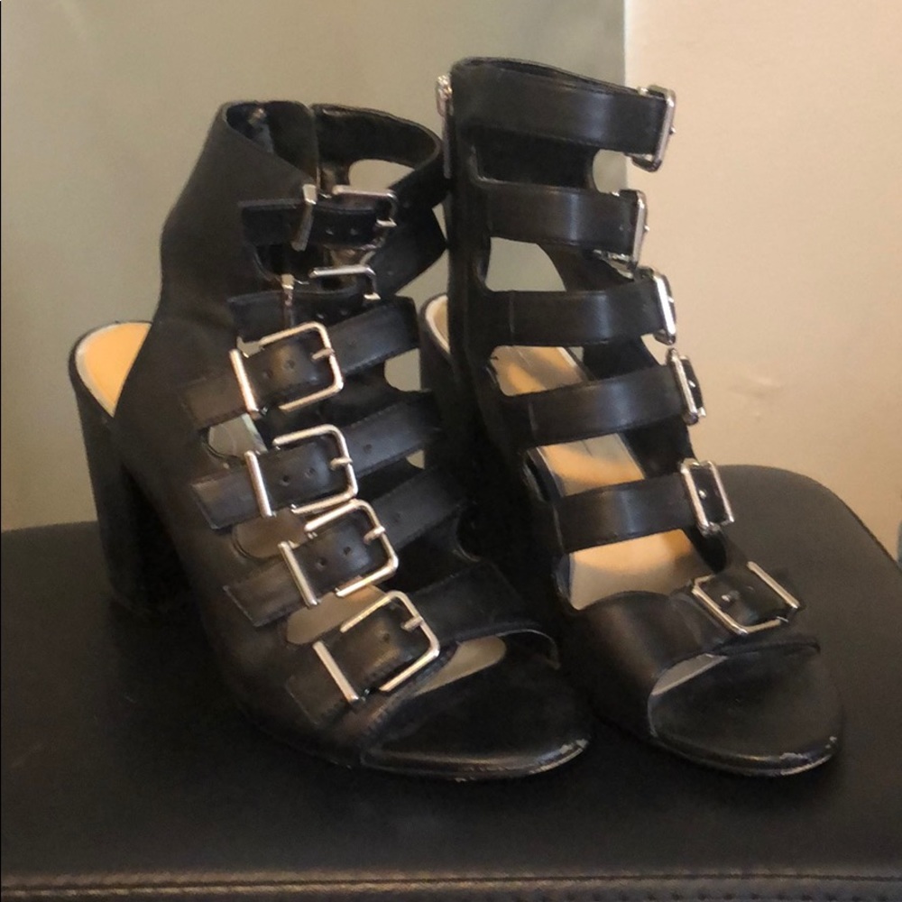 Black Strap Heels